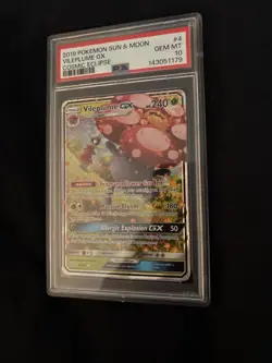 Pokemon Vileplume GX Cosmic Eclipse Holo Ultra Rare Card 4/236 PSA 10 POP 310 - Image 4