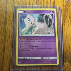Pokemon Card MEW SM215 Rare Black Star Promo - NM - Image 1