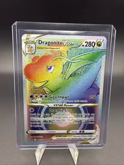 Pokemon TCG Dragonite VSTAR Rainbow Secret Rare Card 081/078 - Image 1