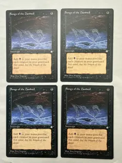 Songs of the Damned x4 MTG Ice Age 4x Magic Very Good Light Play VG LP - Image 1