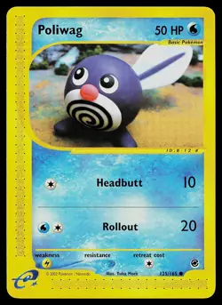 Pokemon Card - Poliwag Expedition 125/165 Common Non Holo - Image 1