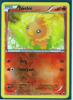 2012 POKEMON TORCHIC 15/108 DARK EXPLORERS - REVERSE HOLO- COMMON- NM (T15A) - Image 1