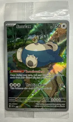 Pokemon TCG Snorlax SVP051 Scarlet & Violet 151 ETB Full Art Promo SEALED - NM/M - Image 1