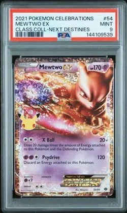 SEQUENTIAL PSA 9 UMBREON GOLD STAR 17 MEWTWO EX 54 CELEBRATIONS POKEMON MINT - Image 4