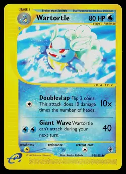 Pokemon Card - Wartortle Expedition 92/165 Uncommon - Image 1