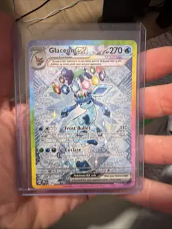 Pokemon Glaceon EX SAR 150/131 Sv: Prismatic Evolutions Holo English Card - Image 1