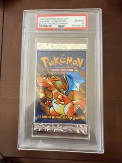 PSA 10 GEM MINT Base Set (Charizard) SEALED Pack BLACK TRIANGLE ERROR Pokemon 83 - Image 1