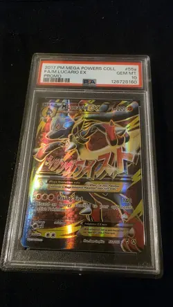 2017 POKEMON MEGA POWERS COLLECTION PROMO #55A FA/M LUCARIO EX PROMO - Image 2