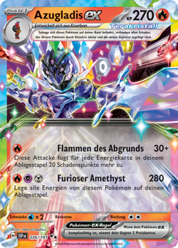Pokemon Azugladis ex Sturmische Funken 036/191 - Image 1