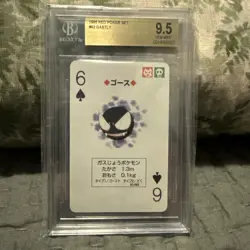 1996 Pokemon Japanese Red P/C Gastly 6 Of Spades PSA 9 CGC BGS - Image 1
