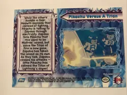 Pokemon Topps 2000 The Movie #34 Pikachu Versus A Titan NM- Blue Logo - Image 2