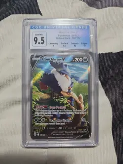 Pokemon TCG 2022 Honchkrow V Alt Art Brilliant Stars 162/172 CGC Gem Mint 9.5 - Image 1