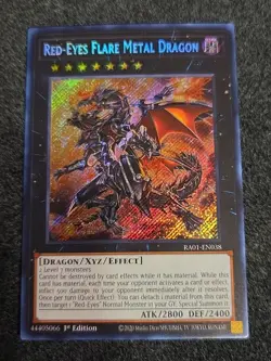 Red-Eyes Flare Metal Dragon - RA01-EN038 - Secret Rare - 1st Edition NM Yugioh 2 - Image 1