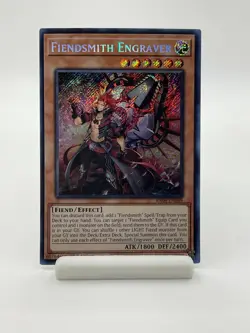 Yu-Gi-Oh! Fiendsmith Engraver RA04-EN049 Secret Rare 1st Ed. - Image 1