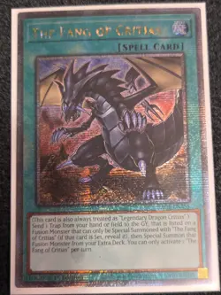 Yugioh! 1x The Fang of Critias RA04-EN255 Quarter Century Secret Rare 1st Ed NM - Image 1