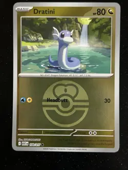Dratini 🐉 Ascended Heroes Pokemon Card 150/217 Reverse Holo Love Ball NM - Image 1