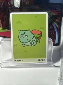 Pack Fresh Pookiemoot IVYSORE #0002 IVYSAUR Derp Pokemon Fan Art Card - Image 1