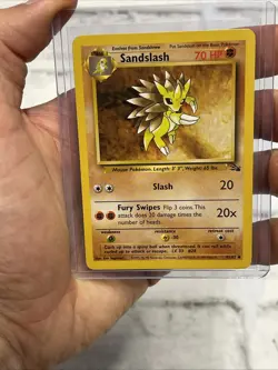 Pokemon TCG Sandslash Fossil 41/62 Regular Unlimited Uncommon Card WOTC NM/MT - Image 1