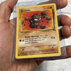 Geodude 47/62 NM/MT Fossil Pokemon Card Never Played Vintage Vtg Nintendo TCG - Image 2