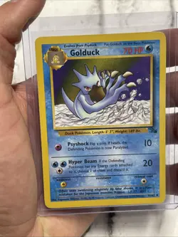 Pokemon Fossil Set 35/62 Golduck Uncommon LP Vintage Vtg Nintendo Card WOTC TCG - Image 1