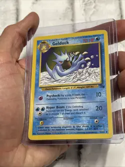 Pokemon Fossil Set 35/62 Golduck Uncommon LP Vintage Vtg Nintendo Card WOTC TCG - Image 2