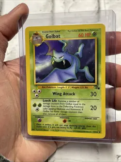 Golbat Non-Holo WOTC Pokemon Card 34/62 Fossil Set Vintage LP+ Vtg Nintendo TCG - Image 2