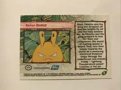 Enter Elekid #4 Pokemon Topps The Movie 2000 Card NM Blue Logo - Image 2