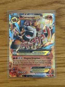 Camerupt Mega EX #XY198 Ultra Rare Black Star Promo 2017 Pokemon TCG Card - Image 3