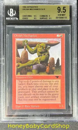 MTG Antiquities 1994 Orcish Mechanics BGS 9.5 GEM MINT Old School 93/94 - Image 1