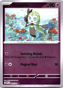 Pokemon Meloetta ME02: Phantasmal Flames PFL REVERSE HOLO 040/094 NM TCG - Image 1