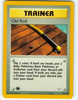 Old Rod - 1st Edition - 64/64 Neo Revelation - Pokemon TCG - 2001 - Image 1