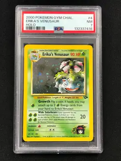 Pokemon 2000 Erika's Venusaur Holo 4/132 PSA 7 - Image 1