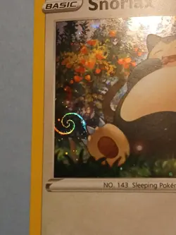 GALAXY SWIRL Pokemon Sword & Shield Base Set Snorlax 140/202 Promo Cosmos Holo - Image 1