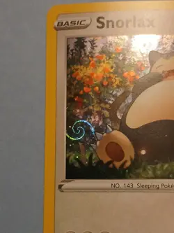 GALAXY SWIRL Pokemon Sword & Shield Base Set Snorlax 140/202 Promo Cosmos Holo - Image 2