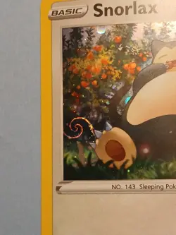 GALAXY SWIRL Pokemon Sword & Shield Base Set Snorlax 140/202 Promo Cosmos Holo - Image 3