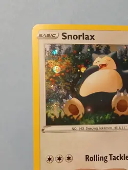 GALAXY SWIRL Pokemon Sword & Shield Base Set Snorlax 140/202 Promo Cosmos Holo - Image 5