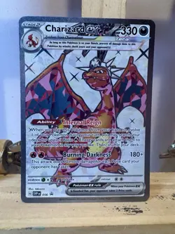 Charizard ex 215/197 Full Art Pokemon TCG SV03 Obsidian Flames NM Free Shipping - Image 1