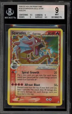 Pokemon Gyarados Gold Star EX Holon Phantoms Holo Ultra Rare #102 BGS 9 Mint - Image 1
