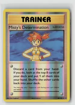 MISTY'S DETERMINATION 80/108 XY EVOLUTIONS REVERSE HOLO POKEMON TCG NM-LP - Image 1