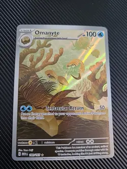 Omanyte - 180/165 Illustration Art Rare Pokemon 151 Set English - NM - Image 1