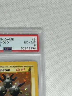 1999 Pokemon Magneton Base Set Holo SHADOWLESS 9/102 - PSA 6 - Image 4