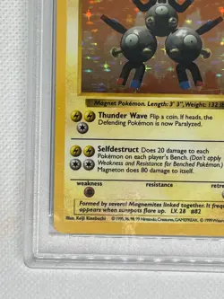 1999 Pokemon Magneton Base Set Holo SHADOWLESS 9/102 - PSA 6 - Image 5