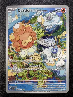 Pokemon: Castform Sunny Form Illustration Rare IR Full Art Holo 195/191 - Image 1