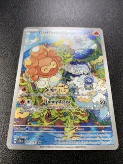 Pokemon: Castform Sunny Form Illustration Rare IR Full Art Holo 195/191 - Image 2