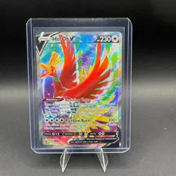 Ho-Oh V Pokemon Silver Tempest 187/195 Ultra Rare Full Art Holo NM - Image 1