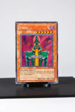 2003 Collector’s Tin Yu-Gi-Oh TCG Jinzo BPT-011 Secret Rare Card MP - Image 1