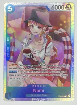 Nami OP11-054 SR A Fist of Divine Speed One Piece English NM - Image 1