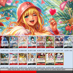 ONE PIECE ENG TCG: RED BLACK KOBY CORE DECK 53 CARD NEAR MINT - Image 1