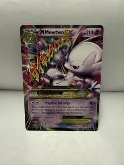 Pokemon M Mega Mewtwo EX Ultra Rare Holo TCG Card 64/162 - Image 1