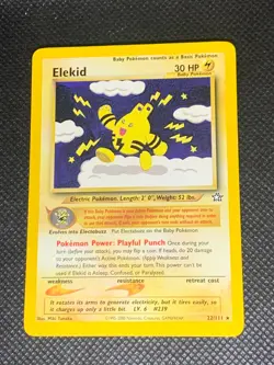 Elekid 22/111 Rare - Neo Genesis Pokemon Card - LP - Image 1